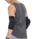 Sports elastic arm guard with adjustable strap joint arm sleeve brace cushioning elbow support